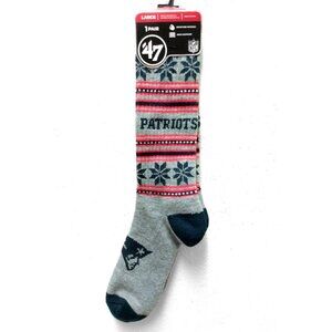NFL New England Patriots Socks Slate Gray Heather in Large